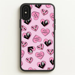 No You Hang Up Love Hearts  - Scream Phone Case for iPhone XS Max
