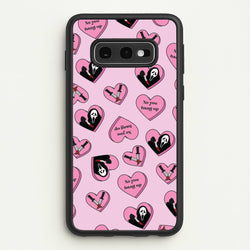 No You Hang Up Love Hearts  - Scream Phone Case for Galaxy S10e