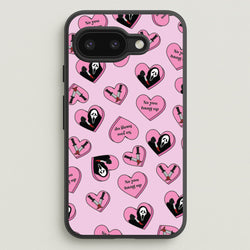 No You Hang Up Love Hearts  - Scream Phone Case for Google Pixel 9a