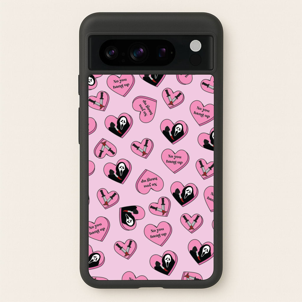 No You Hang Up Love Hearts  - Scream Phone Case for Google Pixel 8 Pro