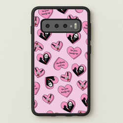 No You Hang Up Love Hearts  - Scream Phone Case for Galaxy S10 Plus