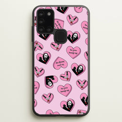 No You Hang Up Love Hearts  - Scream Phone Case for Galaxy A21s