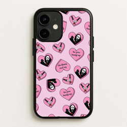 No You Hang Up Love Hearts  - Scream Phone Case for iPhone 12 / 12 Pro