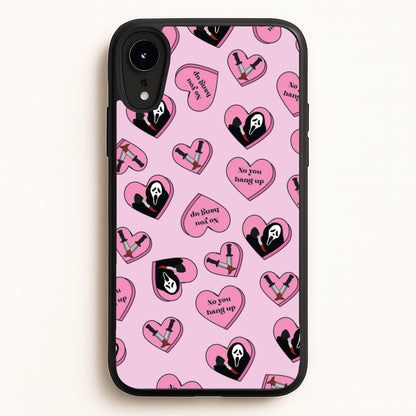 No You Hang Up Love Hearts  - Scream Phone Case for iPhone XR