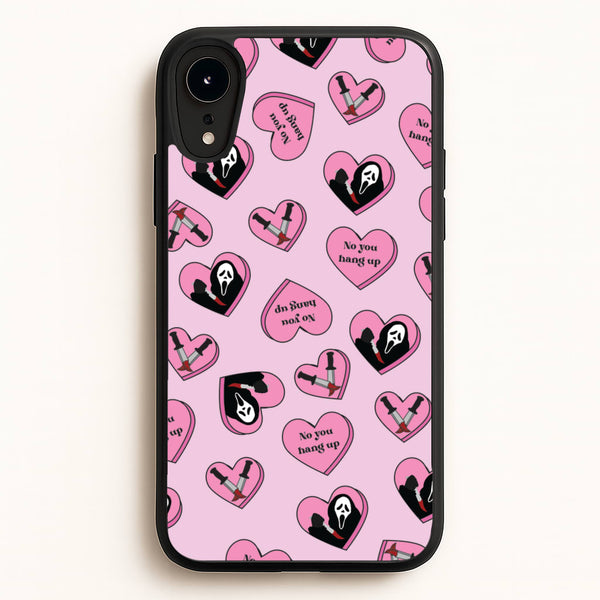 No You Hang Up Love Hearts  - Scream Phone Case for iPhone XR