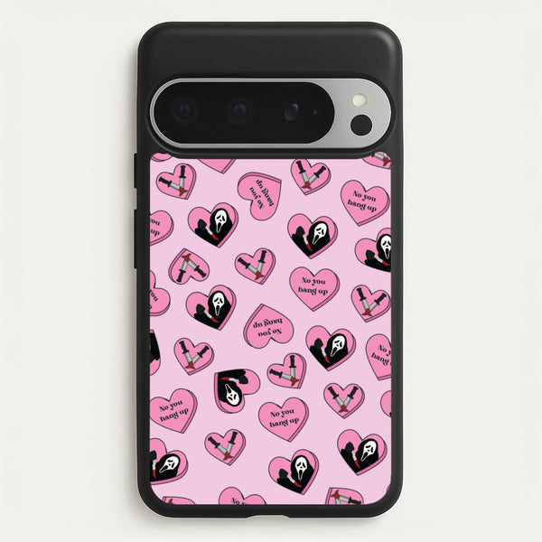 No You Hang Up Love Hearts  - Scream Phone Case for Google Pixel 9 Pro XL