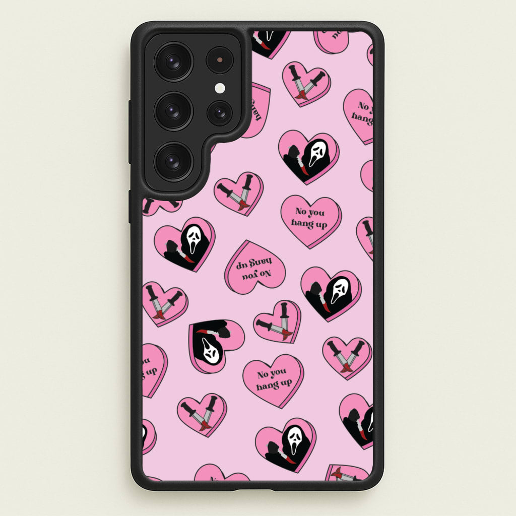 No You Hang Up Love Hearts  - Scream Phone Case for Galaxy S22 Ultra