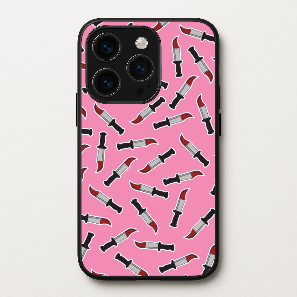Bloody Knife Pattern  - Scream Phone Case for iPhone 15 Pro Max
