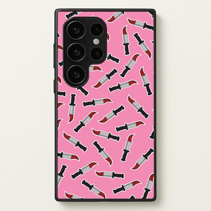 Bloody Knife Pattern  - Scream Phone Case for Galaxy S24 Ultra