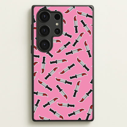 Bloody Knife Pattern  - Scream Phone Case for Galaxy S25 Ultra