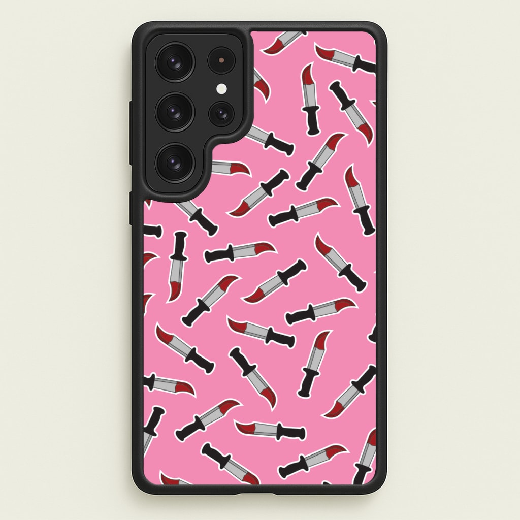 Bloody Knife Pattern  - Scream Phone Case for Galaxy S22 Ultra