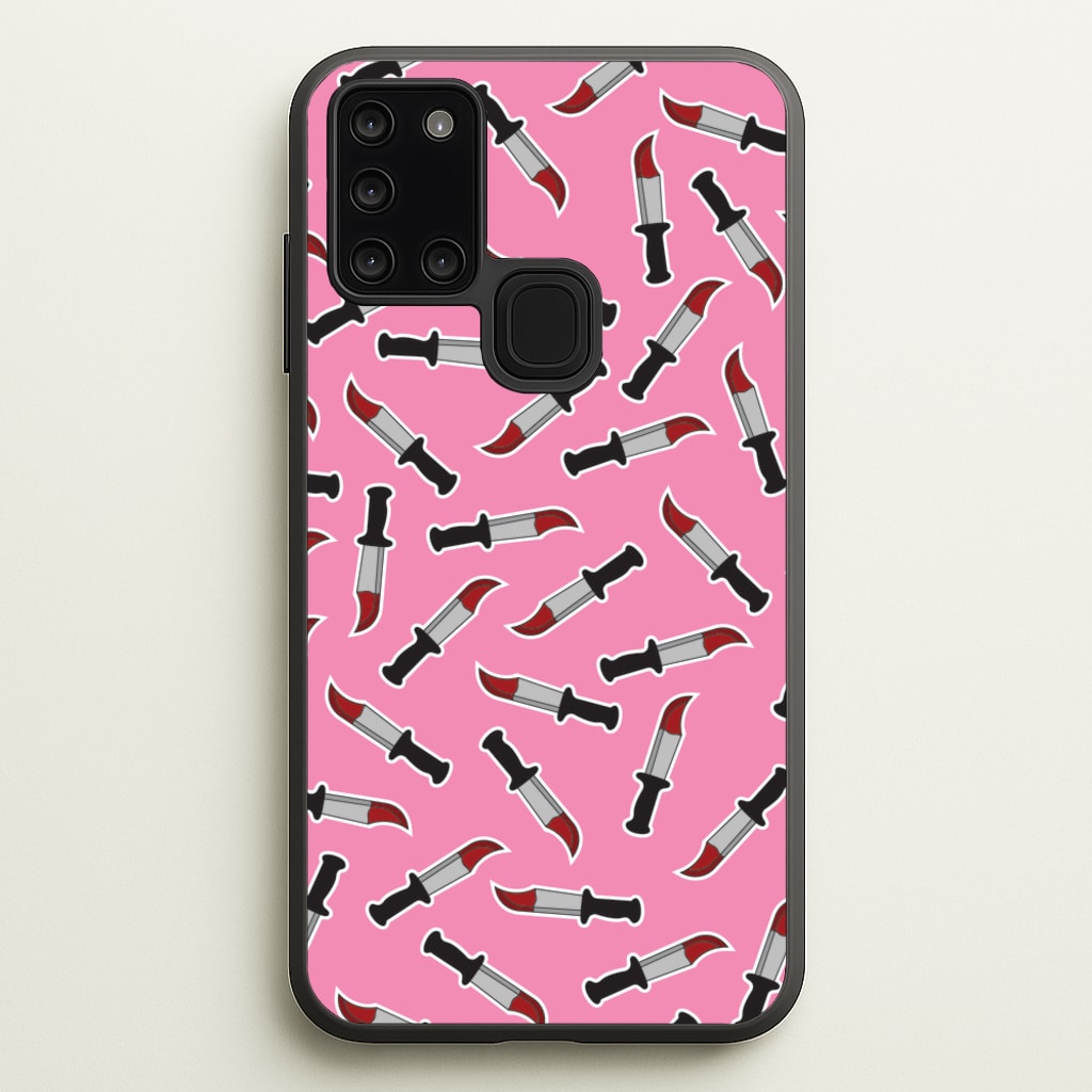 Bloody Knife Pattern  - Scream Phone Case for Galaxy A21s