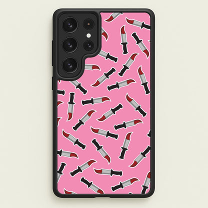 Bloody Knife Pattern  - Scream Phone Case for Galaxy S23 Ultra