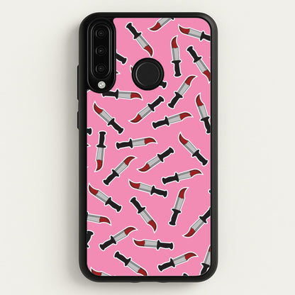Bloody Knife Pattern  - Scream Phone Case for Huawei P30 Lite