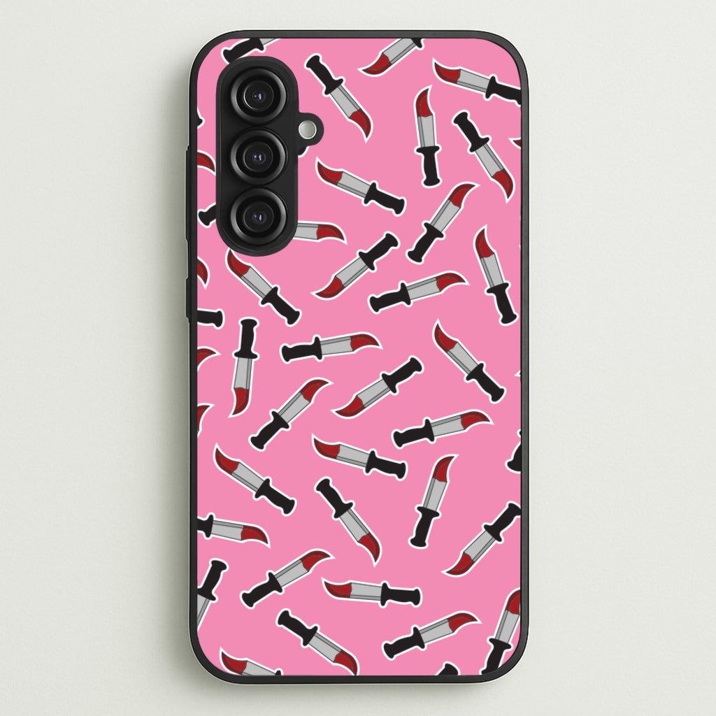 Bloody Knife Pattern  - Scream Phone Case for Galaxy S23FE
