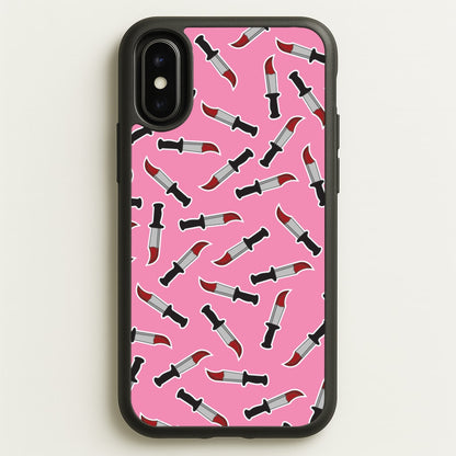 Bloody Knife Pattern  - Scream Phone Case for iPhone X / XS