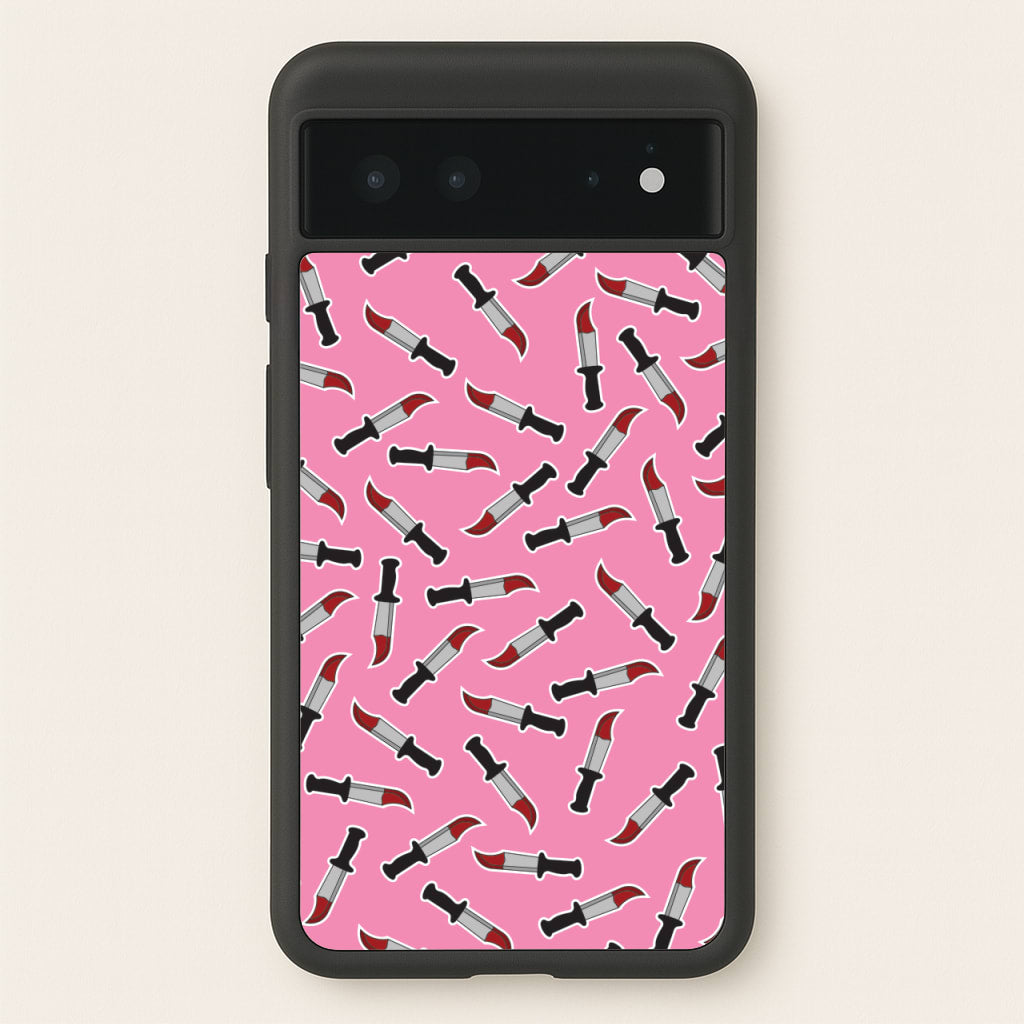 Bloody Knife Pattern  - Scream Phone Case for Google Pixel 6