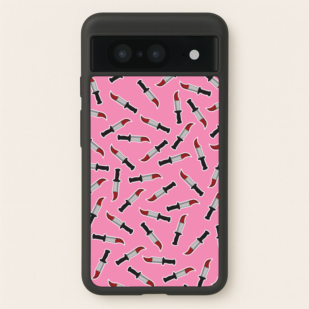 Bloody Knife Pattern  - Scream Phone Case for Google Pixel 8