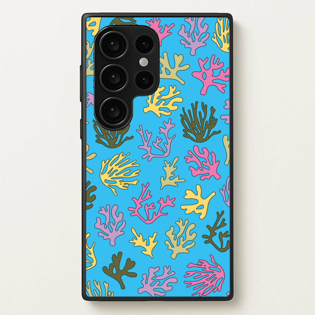 Coral Pattern - Sealife  - Sealife Phone Case for Galaxy S24 Ultra