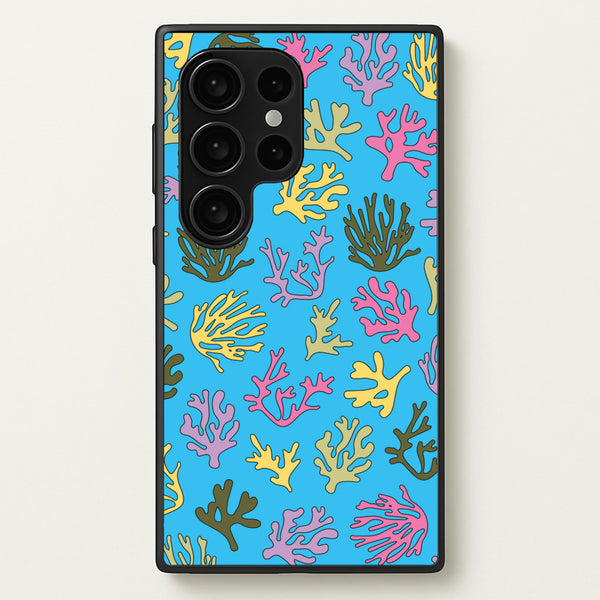 Coral Pattern - Sealife  - Sealife Phone Case for Galaxy S24 Ultra