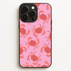 Crab Pattern - Sealife  - Sealife Phone Case for iPhone 16 Pro Max