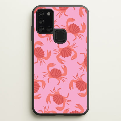 Crab Pattern - Sealife  - Sealife Phone Case for Galaxy A21s