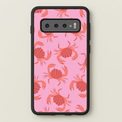 Crab Pattern - Sealife  - Sealife Phone Case for Galaxy S10 Plus