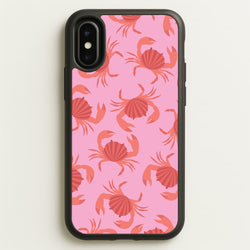 Crab Pattern - Sealife  - Sealife Phone Case for iPhone X / XS
