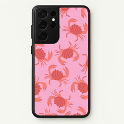 Crab Pattern - Sealife  - Sealife Phone Case for Galaxy S21 Ultra
