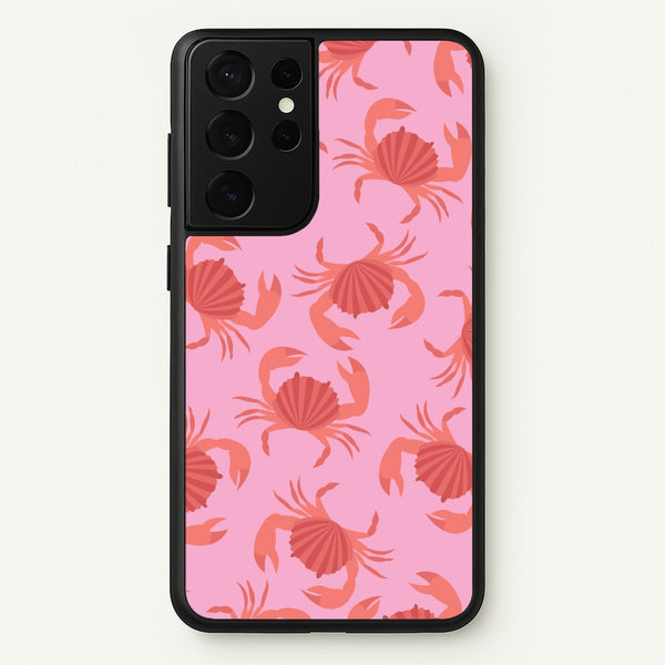Crab Pattern - Sealife  - Sealife Phone Case for Galaxy S21 Ultra