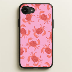 Crab Pattern - Sealife  - Sealife Phone Case for iPhone 16e