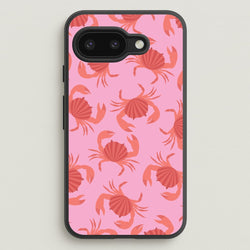 Crab Pattern - Sealife  - Sealife Phone Case for Google Pixel 9a