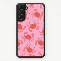 Crab Pattern - Sealife  - Sealife Phone Case for Galaxy S22
