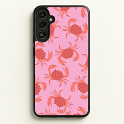 Crab Pattern - Sealife  - Sealife Phone Case for Galaxy A34