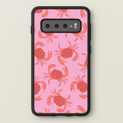 Crab Pattern - Sealife  - Sealife Phone Case for Galaxy S10