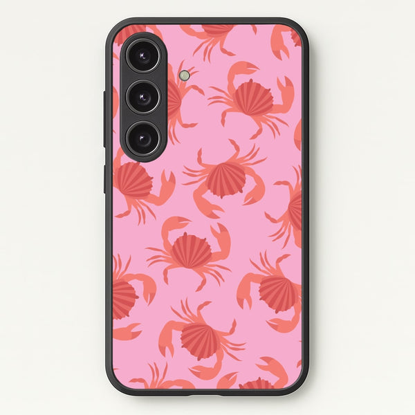 Crab Pattern - Sealife  - Sealife Phone Case for Galaxy S24 Plus