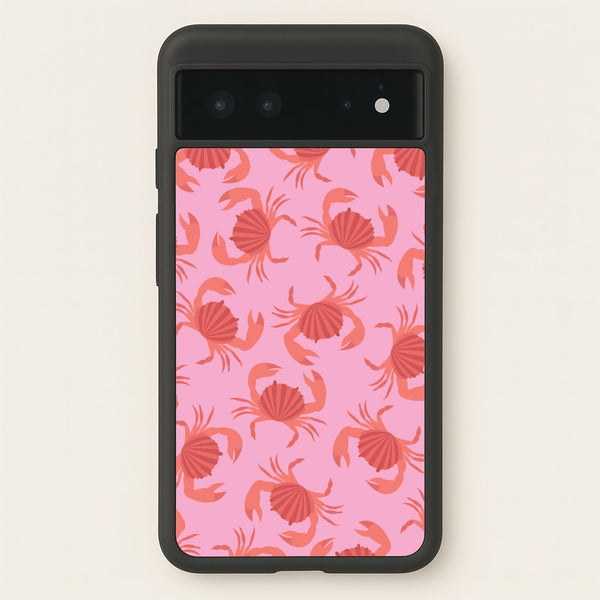 Crab Pattern - Sealife  - Sealife Phone Case for Google Pixel 6