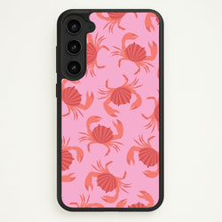 Crab Pattern - Sealife  - Sealife Phone Case for Galaxy S23
