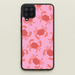 Crab Pattern - Sealife  - Sealife Phone Case for Galaxy A12