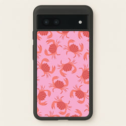 Crab Pattern - Sealife  - Sealife Phone Case for Google Pixel 7a