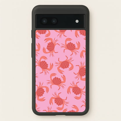Crab Pattern - Sealife  - Sealife Phone Case for Google Pixel 7a