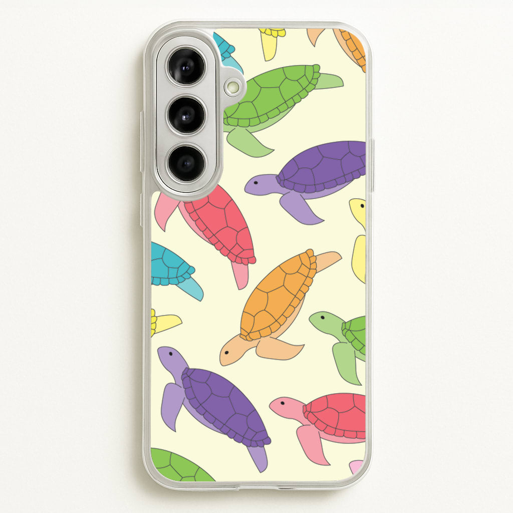 Multi Coloured Turtle Pattern - Sealife  - Sealife Phone Case for Galaxy A56