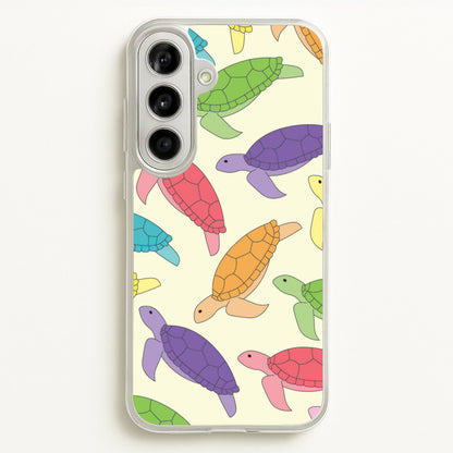Multi Coloured Turtle Pattern - Sealife  - Sealife Phone Case for Galaxy A56