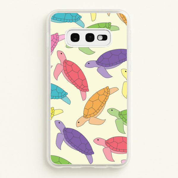 Multi Coloured Turtle Pattern - Sealife  - Sealife Phone Case for Galaxy S10e