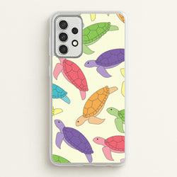 Multi Coloured Turtle Pattern - Sealife  - Sealife Phone Case for Galaxy A52 / A52s
