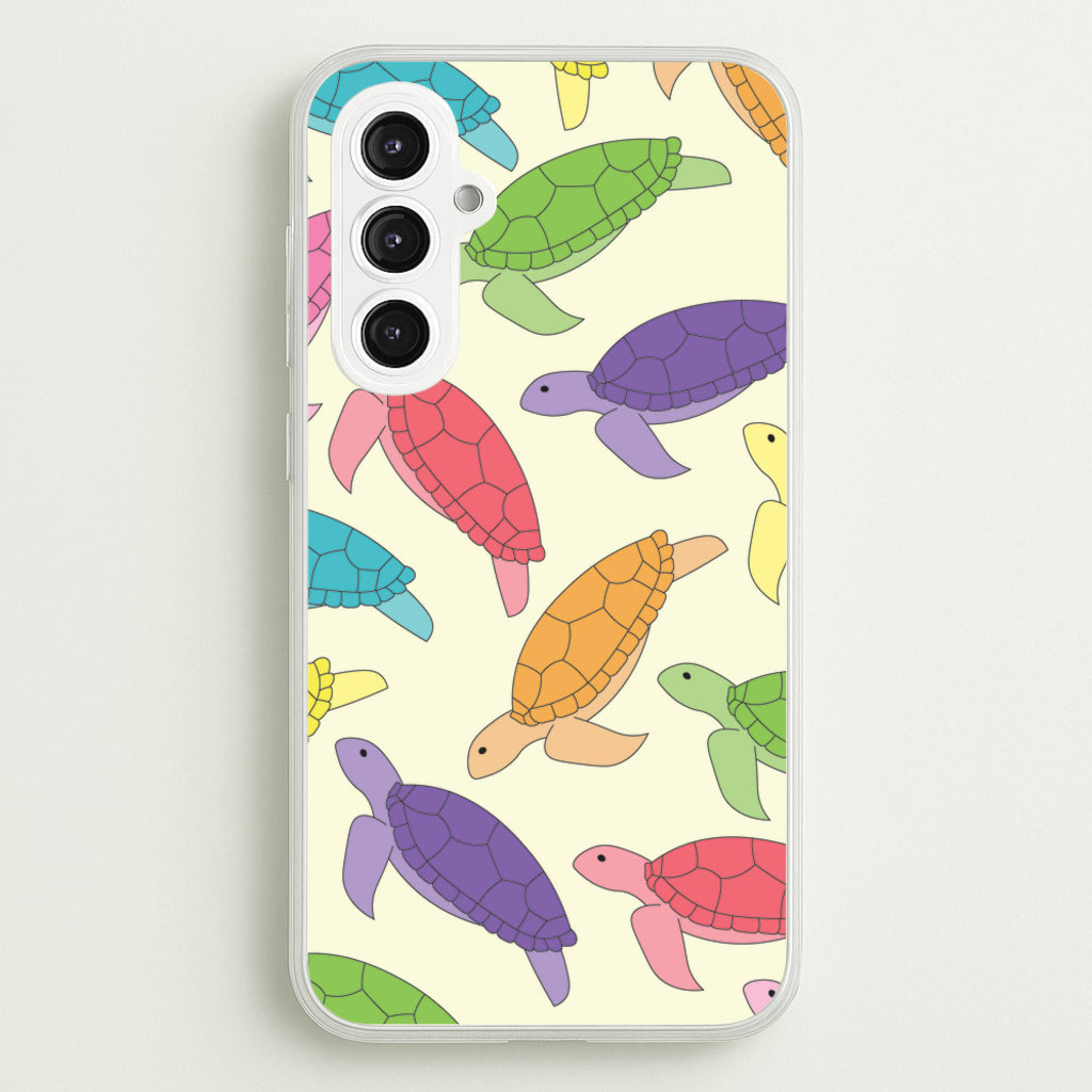 Multi Coloured Turtle Pattern - Sealife  - Sealife Phone Case for Galaxy S23FE