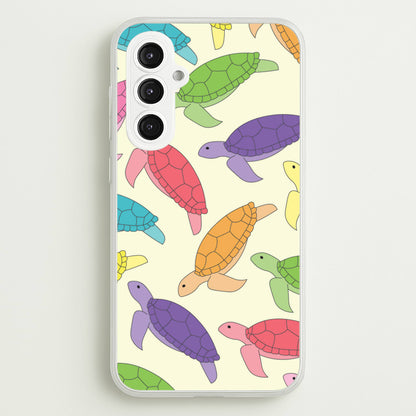 Multi Coloured Turtle Pattern - Sealife  - Sealife Phone Case for Galaxy S23FE