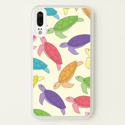 Multi Coloured Turtle Pattern - Sealife  - Sealife Phone Case for Huawei P20