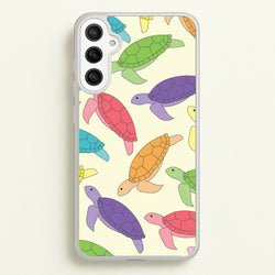 Multi Coloured Turtle Pattern - Sealife  - Sealife Phone Case for Galaxy A34