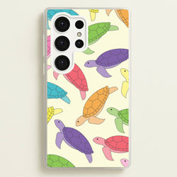 Multi Coloured Turtle Pattern - Sealife  - Sealife Phone Case for Galaxy S25 Ultra